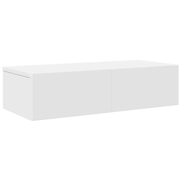vidaXL Seinähylly laatikoilla valkoinen 60x26,5x15 cm tekninen puu