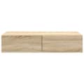 Miniatyrbilde 5 av 11: vidaXL Vegghylle med skuffer sonoma eik 80x33x17 cm konstruert tre