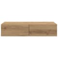 Miniatyrbilde 5 av 11: vidaXL Vegghylle med skuffer artisian eik 80x33x17 cm konstruert tre