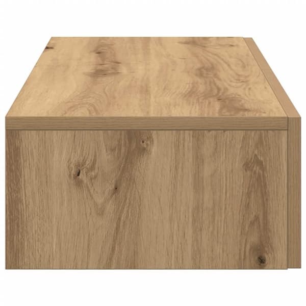 vidaXL Vegghylle med skuffer artisian eik 80x33x17 cm konstruert tre
