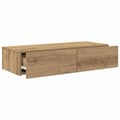 Miniatyrbilde 8 av 11: vidaXL Vegghylle med skuffer artisian eik 80x33x17 cm konstruert tre