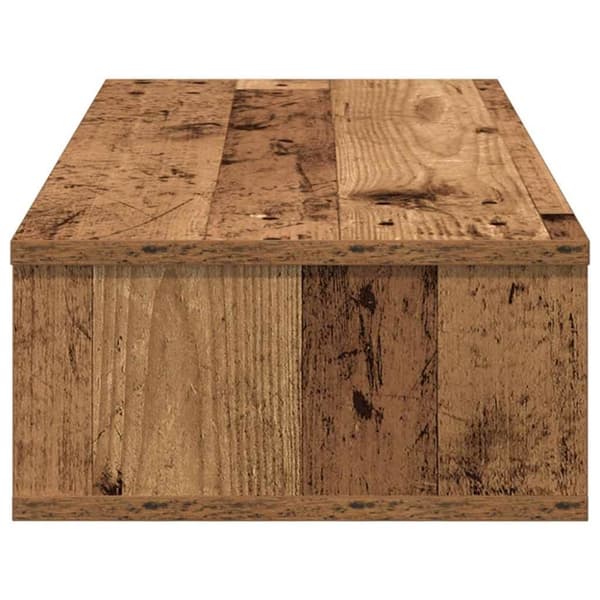 vidaXL Seinähylly laatikoilla vanha puu 80x34x17 cm tekninen puu