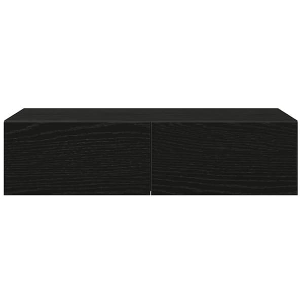 vidaXL Seinähylly laatikoilla musta 60x26,5x15 cm tekninen puu