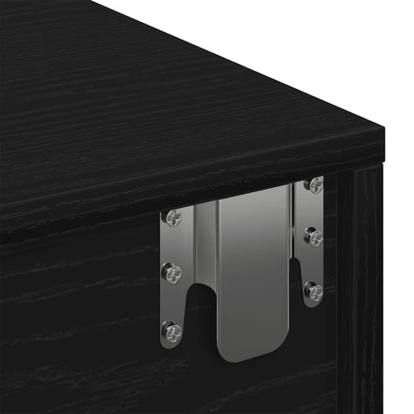 vidaXL Seinähylly laatikoilla musta 60x26,5x15 cm tekninen puu