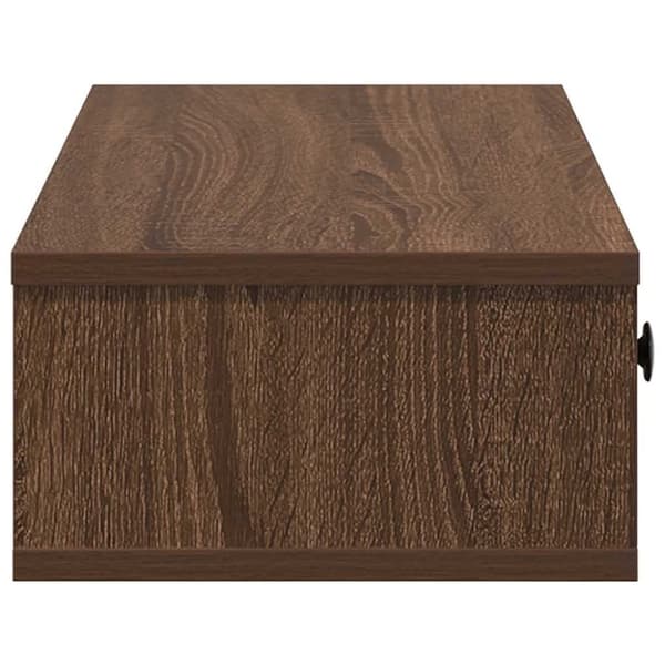 vidaXL Seinähylly laatikoilla ruskea tammi 60x28x15 cm tekninen puu