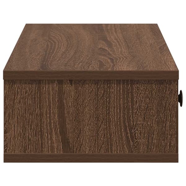 vidaXL væghylde med skuffer 100x37,5x19 cm konstrueret træ brun eg