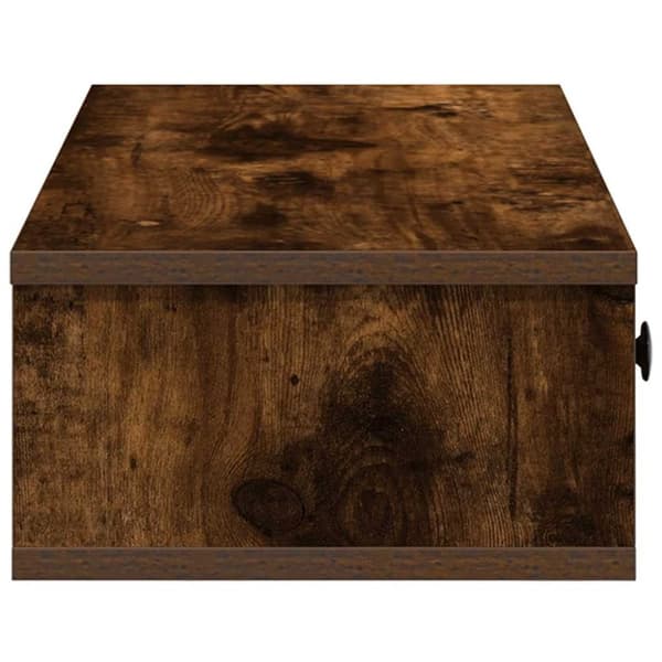 vidaXL Vägghylla med lådor rökfärgad ek 100x37,5x19 cm konstruerat trä