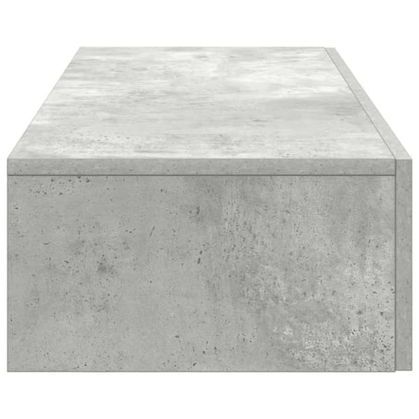 vidaXL Vägghylla med lådor betonggrå 60x26,5x15 cm konstruerat trä