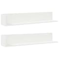 Miniatyrbilde 1 av 2: vidaXL Vegghyller 2 stk hvit 100x16,5x16,5 cm konstruert tre