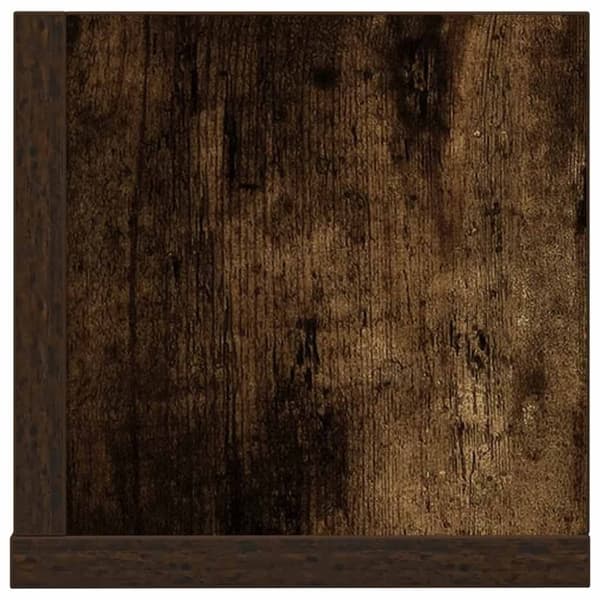 vidaXL væghylder 2 stk. 100x16,5x16,5 cm konstrueret træ røget egetræ