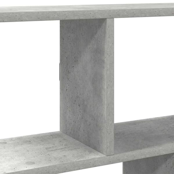 vidaXL Seinäkuutiohylly 12 lokeroa Betonin harmaa tekninen puu
