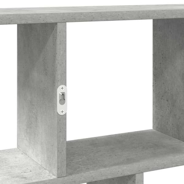 vidaXL Seinäkuutiohylly 12 lokeroa Betonin harmaa tekninen puu