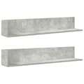 Miniatyrbilde 1 av 2: vidaXL Vegghyller 2 stk betonggrå 100x16,5x16,5 cm konstruert tre