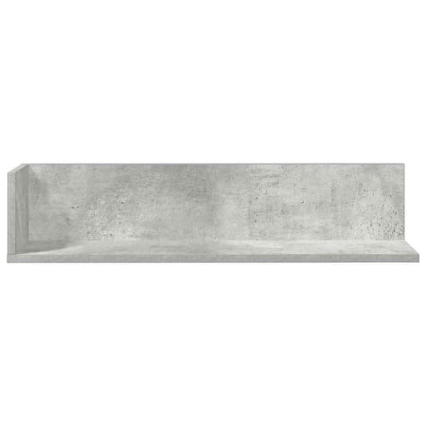vidaXL Vegghyller 2 stk betonggrå 75x16,5x16,5 cm konstruert tre