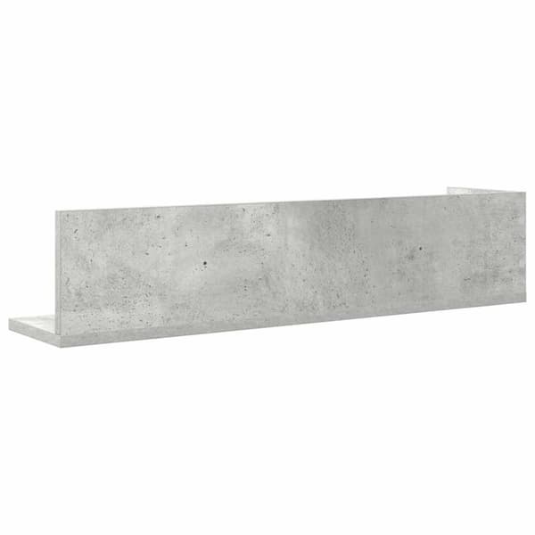 vidaXL Vegghyller 2 stk betonggrå 75x16,5x16,5 cm konstruert tre