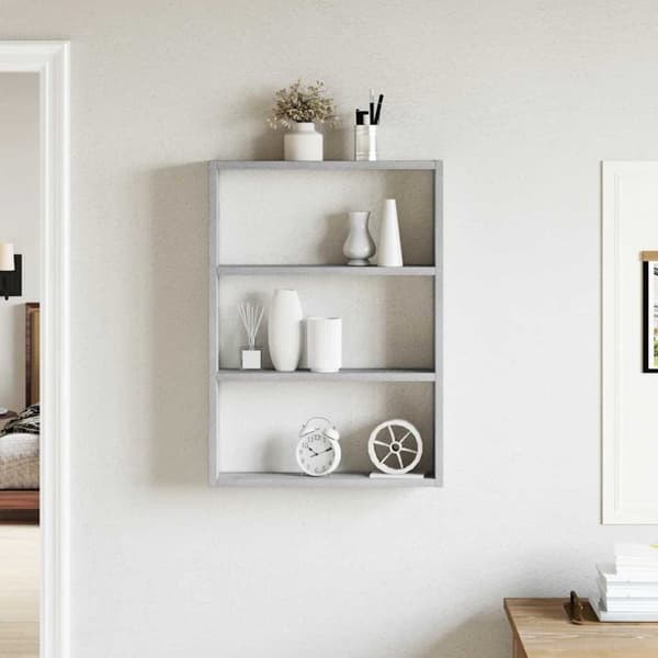vidaXL Vegghylle grå sonoma 43x9x60 cm konstruert tre
