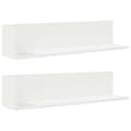 Miniatyrbilde 1 av 2: vidaXL Vegghyller 2 stk hvit 75x16,5x16,5 cm konstruert tre