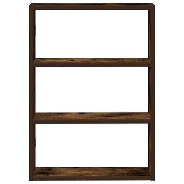 vidaXL Vägghylla rökfärgad ek 43x9x60 cm konstruerat trä