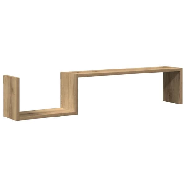 vidaXL Vegghyller 2 stk artisan eik 100x15x20 cm konstruert tre