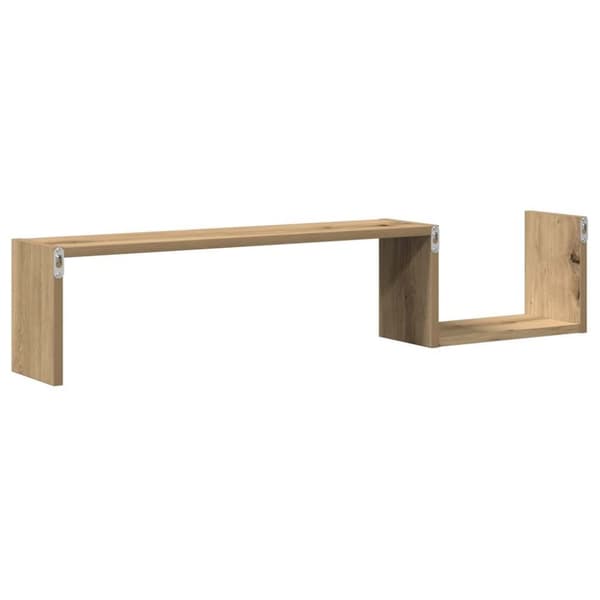 vidaXL Vegghyller 2 stk artisan eik 100x15x20 cm konstruert tre