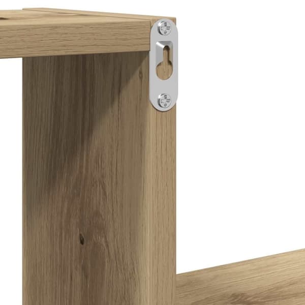 vidaXL Vegghyller 2 stk artisan eik 100x15x20 cm konstruert tre