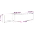 Miniatyrbilde 11 av 11: vidaXL Vegghyller 2 stk artisan eik 100x15x20 cm konstruert tre