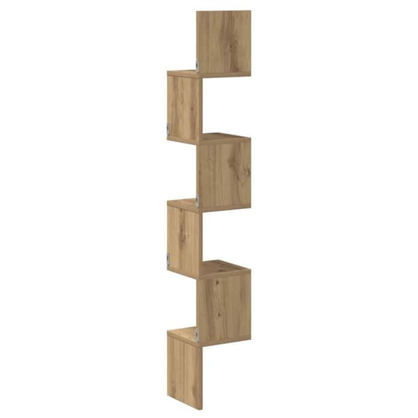 vidaXL Veggmontert hylle artisan eik 20x20x127,5 cm konstruert tre