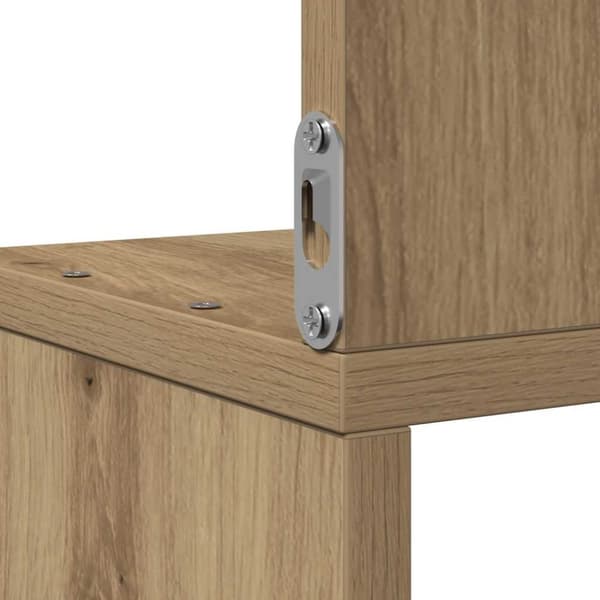 vidaXL Veggmontert hylle artisan eik 20x20x127,5 cm konstruert tre