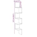 Miniatyrbilde 10 av 11: vidaXL Veggmontert hylle artisan eik 20x20x127,5 cm konstruert tre