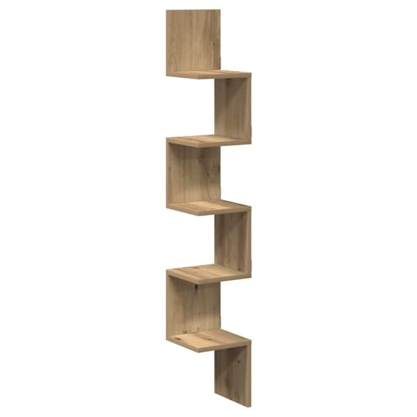 vidaXL Veggmontert hylle artisan eik 20x20x127,5 cm konstruert tre