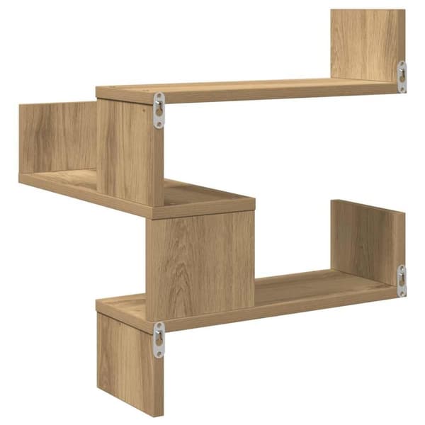 vidaXL Vegg hjørnehyller 2 stk artisan eik 40x40x49,5cm konstruert tre