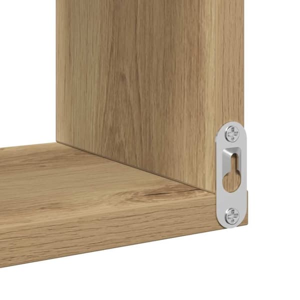 vidaXL Vegg hjørnehyller 2 stk artisan eik 40x40x49,5cm konstruert tre