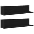 Miniatyrbilde 1 av 2: vidaXL Veggskap 2 stk svart 75x16,5x16,5 cm konstruert tre