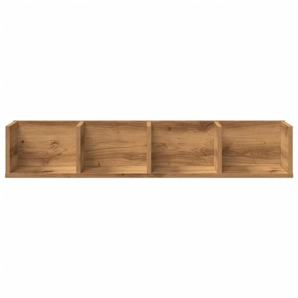 vidaXL CD-hylly käsityöläinen tammi 100x18x18 cm tekninen puu