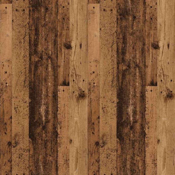 vidaXL Veggmontert CD-hylle gammelt tre 100x18x18 cm konstruert tre