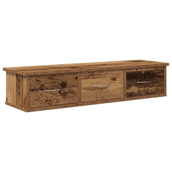 vidaXL vægskab 88x26x18,5 cm konstrueret træ antikt træ