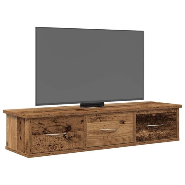 vidaXL vægskab 88x26x18,5 cm konstrueret træ antikt træ