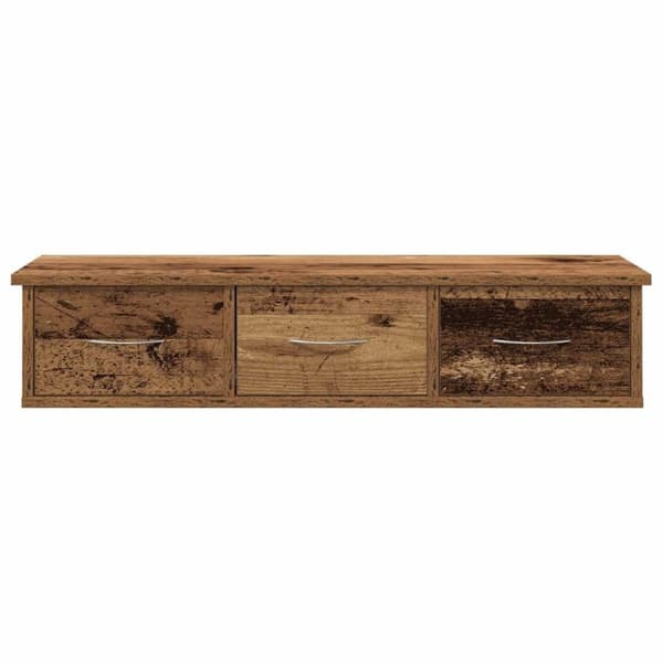 vidaXL vægskab 88x26x18,5 cm konstrueret træ antikt træ