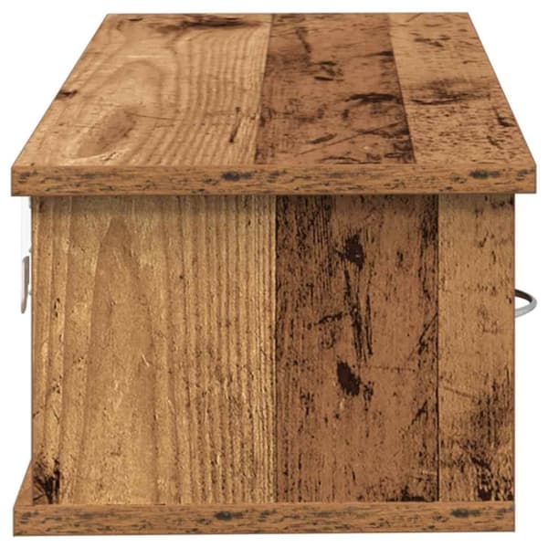 vidaXL vægskab 88x26x18,5 cm konstrueret træ antikt træ