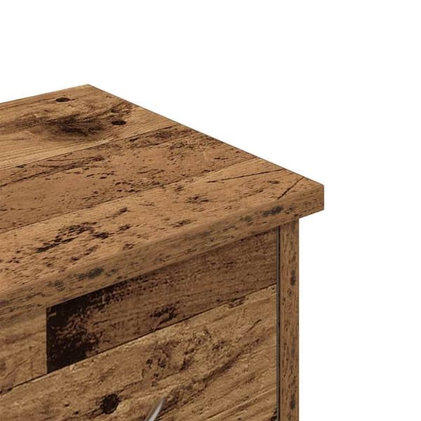 vidaXL vægskab 88x26x18,5 cm konstrueret træ antikt træ
