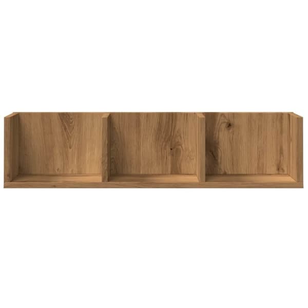 vidaXL CD-seinähylly käsityöläinen tammi 75x18x18 cm lastulevy