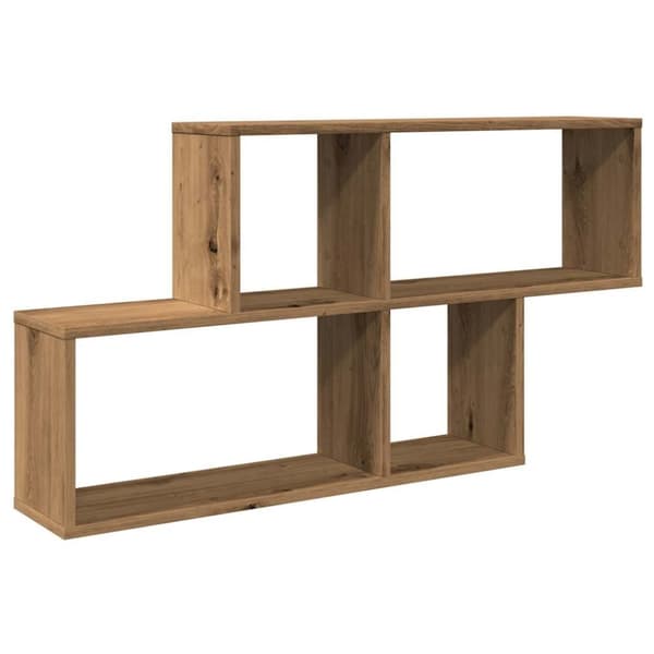 vidaXL Vegghylle artisan eik 100x18x53 cm konstruert tre