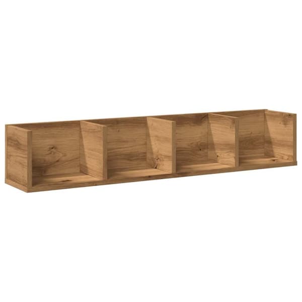 vidaXL Veggmontert CD-hylle artisan eik 100x18x18 cm konstruert tre
