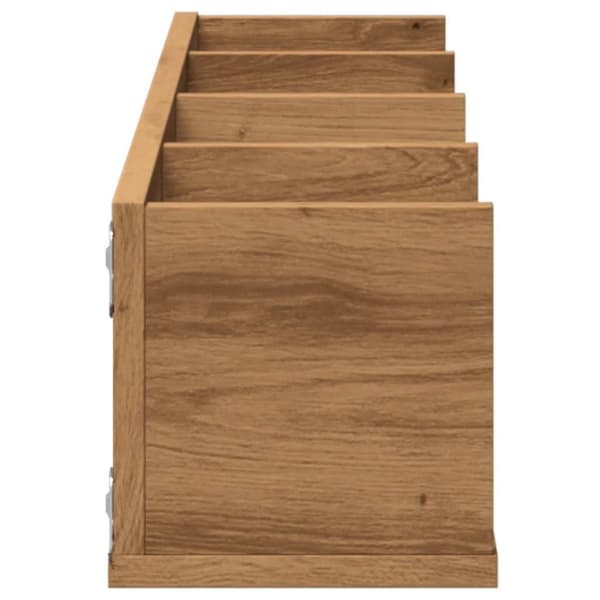 vidaXL Veggmontert CD-hylle artisan eik 100x18x18 cm konstruert tre
