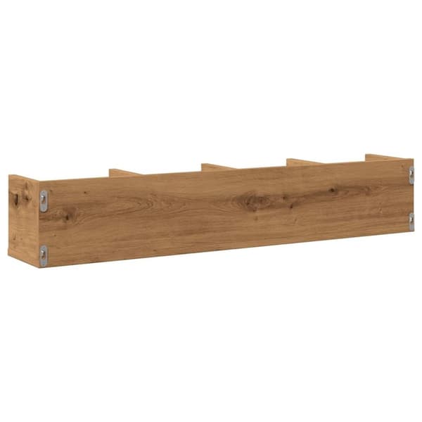 vidaXL Veggmontert CD-hylle artisan eik 100x18x18 cm konstruert tre