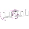 Miniatyrbilde 10 av 10: vidaXL Veggmontert CD-hylle artisan eik 100x18x18 cm konstruert tre