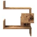 Miniatyrbilde 6 av 11: vidaXL Vegg hjørnehyller 2 stk gammelt tre 40x40x49,5cm konstruert tre