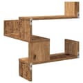 Miniatyrbilde 8 av 11: vidaXL Vegg hjørnehyller 2 stk gammelt tre 40x40x49,5cm konstruert tre