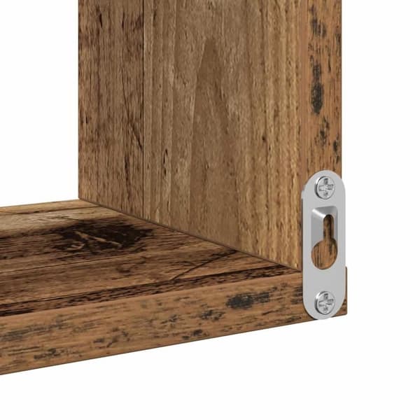 vidaXL Vegg hjørnehyller 2 stk gammelt tre 40x40x49,5cm konstruert tre