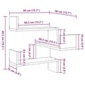 Miniatyrbilde 11 av 11: vidaXL Vegg hjørnehyller 2 stk gammelt tre 40x40x49,5cm konstruert tre